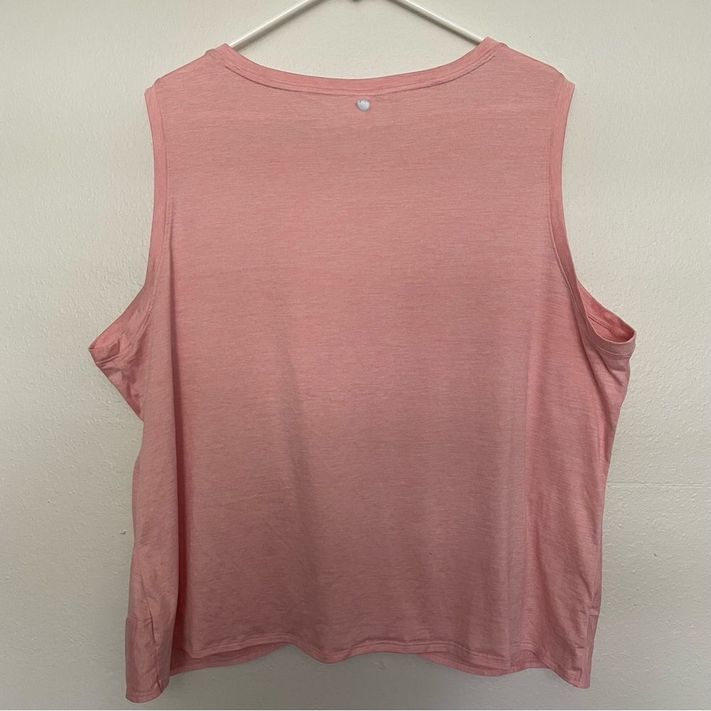 YOGALICIOUS Twist Front Tank Top Women’s 2X Pink Crop Top Athleisure Activewear - Picture 4 of 5